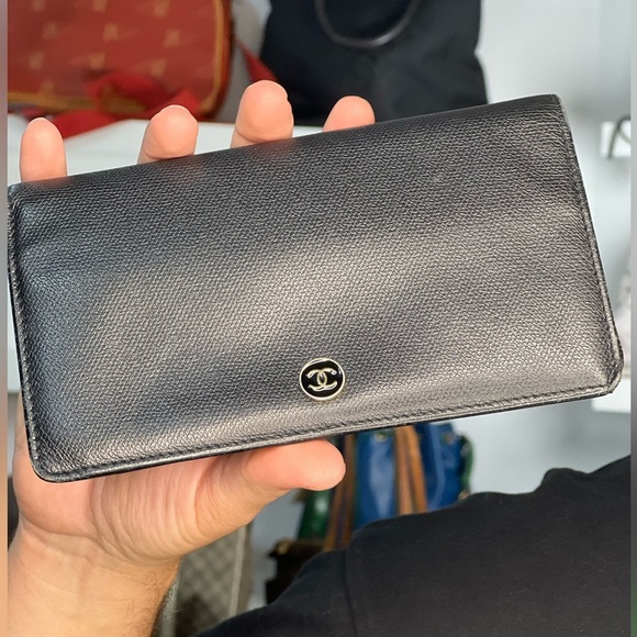 CHANEL Handbags - Chanel Long Black Wallet